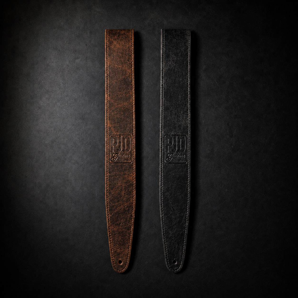 Official PJD Guitars Leather Strap Roadworn